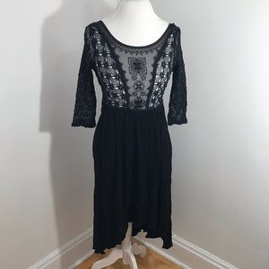Free People Black Boho Dress Size 4